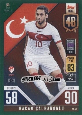 Sticker Hakan Çalhanoğlu - The Road To Uefa Nations League Finals 2022-2023. Match Attax 101 n. CD48g - Topps