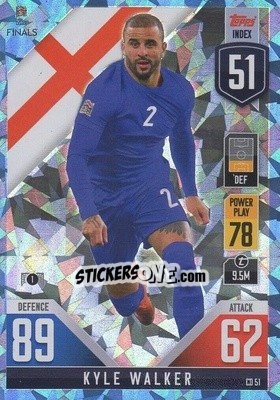 Sticker Kyle Walker - The Road to UEFA Nations League Finals 2022-2023. Match Attax 101 - Topps