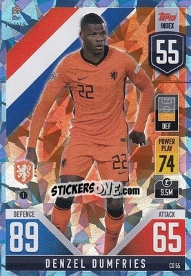 Sticker Denzel Dumfries - The Road to UEFA Nations League Finals 2022-2023. Match Attax 101 - Topps