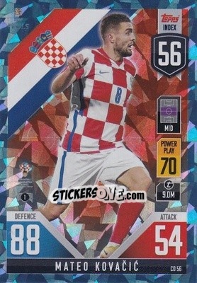 Cromo Mateo Kovačić - The Road to UEFA Nations League Finals 2022-2023. Match Attax 101 - Topps