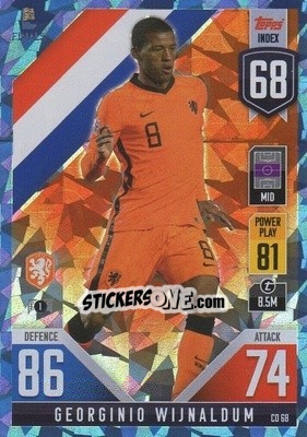 Sticker Georginio Wijnaldum - The Road To Uefa Nations League Finals 2022-2023. Match Attax 101 n. CD68b - Topps
