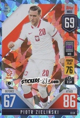 Cromo Piotr Zieliński - The Road to UEFA Nations League Finals 2022-2023. Match Attax 101 - Topps