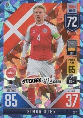 Sticker Simon Kjær - The Road to UEFA Nations League Finals 2022-2023. Match Attax 101 - Topps