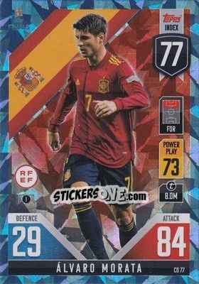 Sticker Álvaro Morata - The Road To Uefa Nations League Finals 2022-2023. Match Attax 101 n. CD77b - Topps