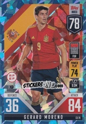 Sticker Gerard Moreno - The Road To Uefa Nations League Finals 2022-2023. Match Attax 101 n. CD78b - Topps
