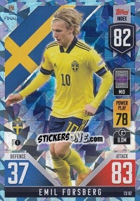 Cromo Emil Forsberg - The Road to UEFA Nations League Finals 2022-2023. Match Attax 101 - Topps