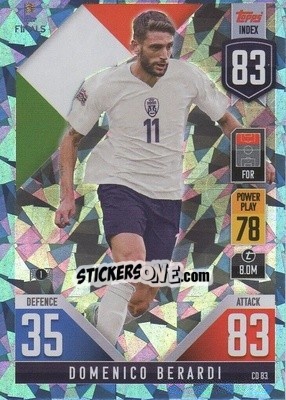 Sticker Domenico Berardi - The Road To Uefa Nations League Finals 2022-2023. Match Attax 101 n. CD83b - Topps
