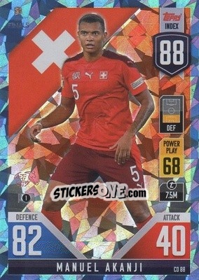 Sticker Manuel Akanji - The Road To Uefa Nations League Finals 2022-2023. Match Attax 101 n. CD88b - Topps
