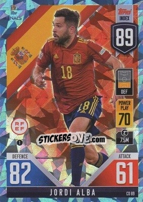 Sticker Jordi Alba - The Road to UEFA Nations League Finals 2022-2023. Match Attax 101 - Topps