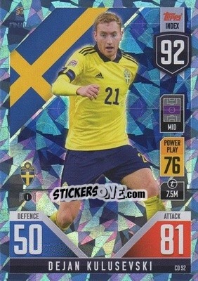 Sticker Dejan Kulusevski - The Road To Uefa Nations League Finals 2022-2023. Match Attax 101 n. CD92b - Topps