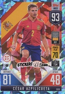 Sticker César Azpilicueta - The Road To Uefa Nations League Finals 2022-2023. Match Attax 101 n. CD93b - Topps