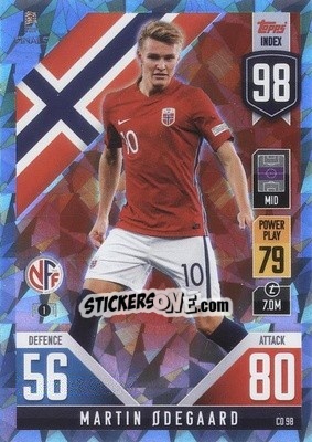 Sticker Martin Ødegaard - The Road to UEFA Nations League Finals 2022-2023. Match Attax 101 - Topps