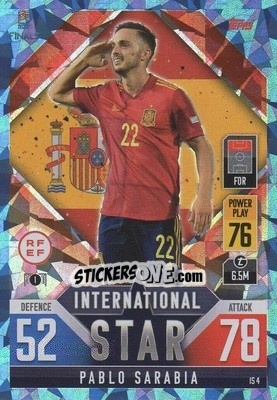 Sticker Pablo Sarabia - The Road To Uefa Nations League Finals 2022-2023. Match Attax 101 n. IS4b - Topps
