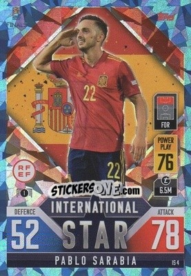 Cromo Pablo Sarabia - The Road to UEFA Nations League Finals 2022-2023. Match Attax 101 - Topps