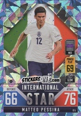 Sticker Matteo Pessina - The Road to UEFA Nations League Finals 2022-2023. Match Attax 101 - Topps