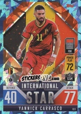 Sticker Yannick Carrasco - The Road To Uefa Nations League Finals 2022-2023. Match Attax 101 n. IS9b - Topps