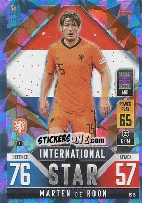 Sticker Marten de Roon - The Road To Uefa Nations League Finals 2022-2023. Match Attax 101 n. IS15b - Topps