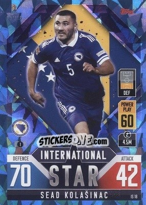 Sticker Send Kolašinac - The Road To Uefa Nations League Finals 2022-2023. Match Attax 101 n. IS18b - Topps