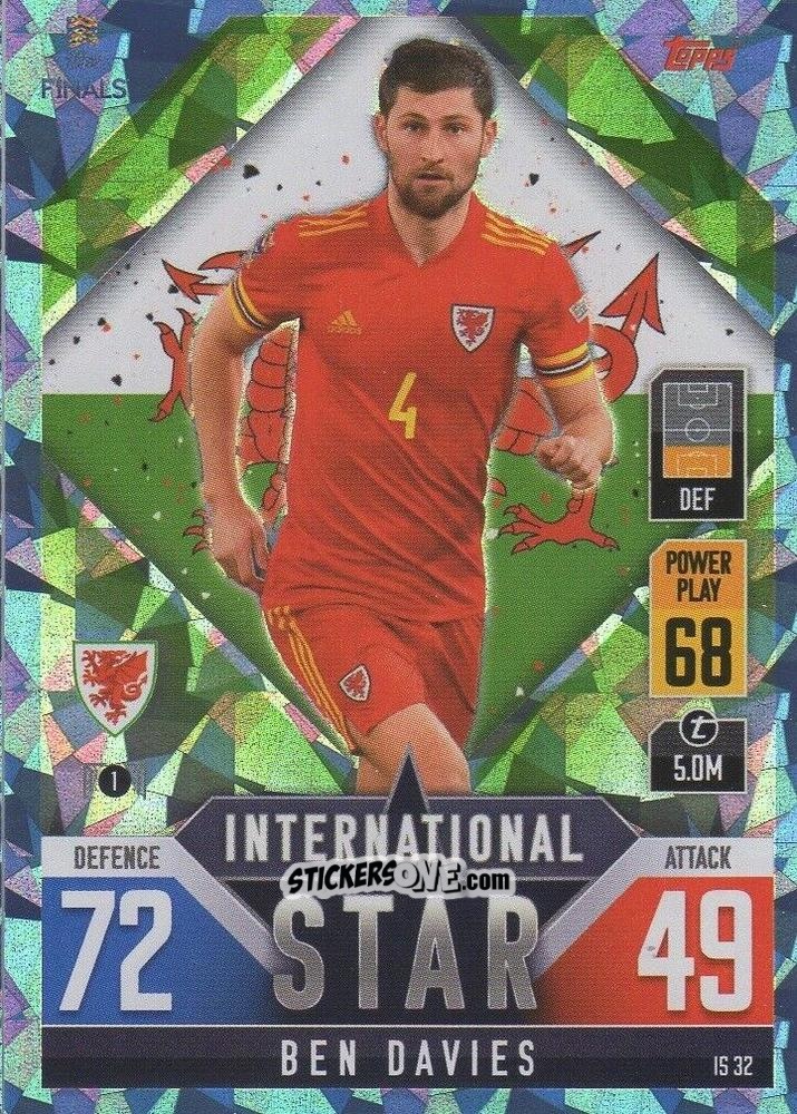 Cromo Ben Davies - The Road To Uefa Nations League Finals 2022-2023. Match Attax 101 n. IS32b - Topps