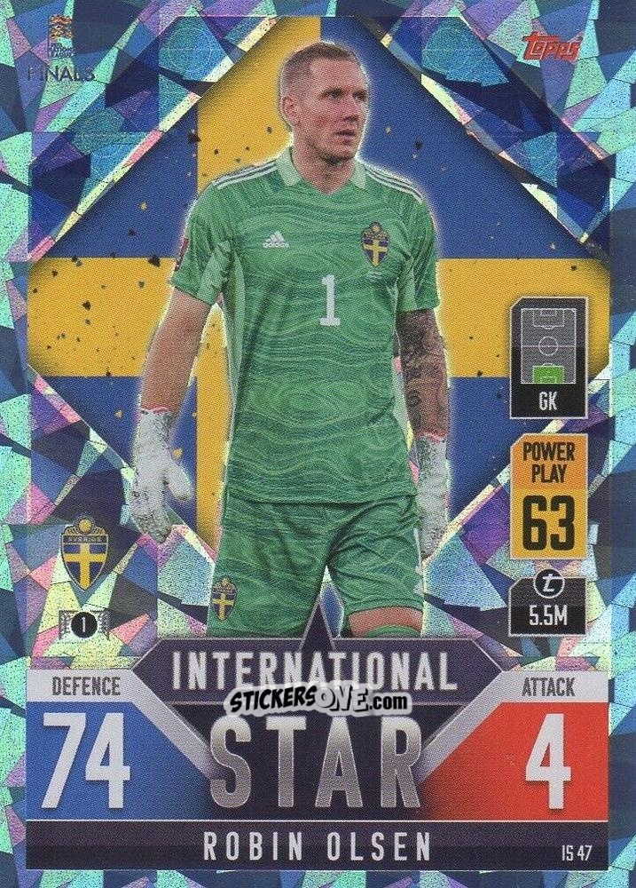 Figurina Robin Olsen - The Road To Uefa Nations League Finals 2022-2023. Match Attax 101 n. IS47b - Topps
