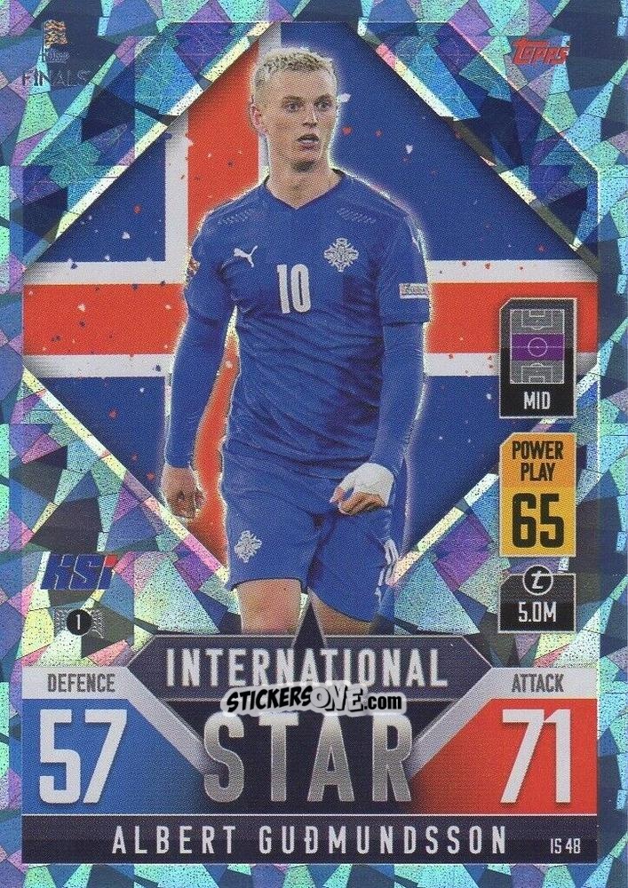 Cromo Albert Guðmundsson - The Road To Uefa Nations League Finals 2022-2023. Match Attax 101 n. IS48b - Topps