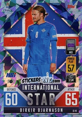 Cromo Barker Bjarnason - The Road to UEFA Nations League Finals 2022-2023. Match Attax 101 - Topps