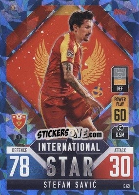 Sticker Stefan Savić - The Road To Uefa Nations League Finals 2022-2023. Match Attax 101 n. IS69b - Topps