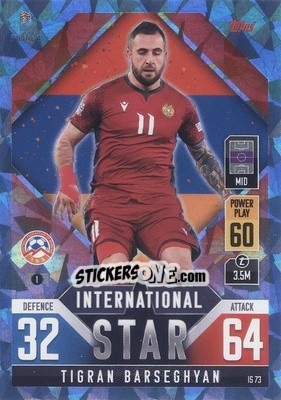 Cromo Tigran Barseghyan - The Road to UEFA Nations League Finals 2022-2023. Match Attax 101 - Topps