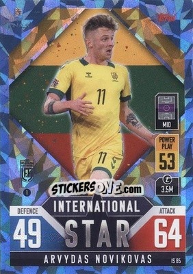 Figurina Arvydas Novikovas - The Road to UEFA Nations League Finals 2022-2023. Match Attax 101 - Topps