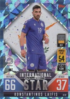 Sticker Konstantinos Laifis - The Road To Uefa Nations League Finals 2022-2023. Match Attax 101 n. IS92b - Topps
