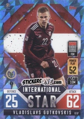 Cromo Vladislavs Gutkovskis - The Road to UEFA Nations League Finals 2022-2023. Match Attax 101 - Topps