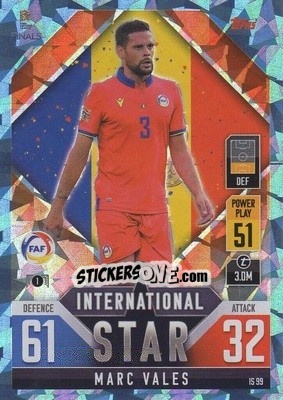 Sticker Marc Vales - The Road to UEFA Nations League Finals 2022-2023. Match Attax 101 - Topps