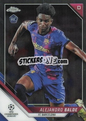 Sticker Alejandro Balde - UEFA Champions League Chrome 2021-2022 n. 38 - Topps
