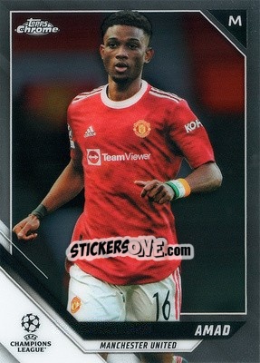 Sticker Amad - UEFA Champions League Chrome 2021-2022 n. 11 - Topps