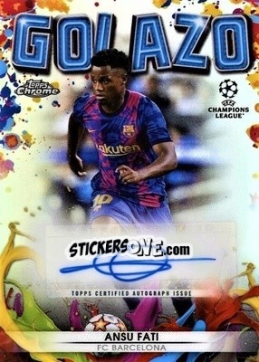 Sticker Ansu Fati - UEFA Champions League Chrome 2021-2022 n. Ga-9 - Topps