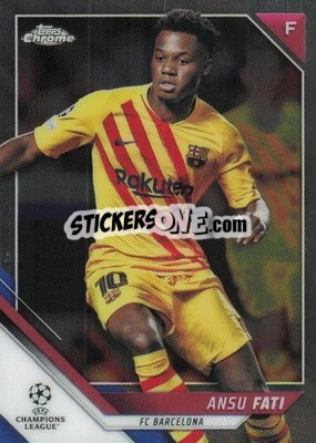 Sticker Ansu Fati - UEFA Champions League Chrome 2021-2022 n. 29 - Topps