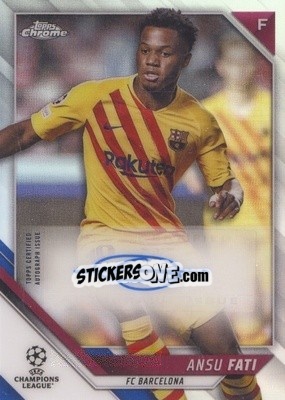 Sticker Ansu Fati - UEFA Champions League Chrome 2021-2022 - Topps