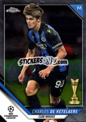 Sticker Charles De Ketelaere - UEFA Champions League Chrome 2021-2022 n. 14 - Topps