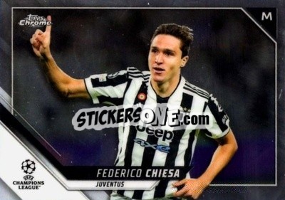 Sticker Federico Chiesa - UEFA Champions League Chrome 2021-2022 n. 195 - Topps