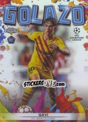 Sticker Gavi - UEFA Champions League Chrome 2021-2022 n. G-10 - Topps