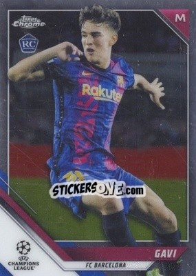 Sticker Gavi - UEFA Champions League Chrome 2021-2022 n. 25 - Topps