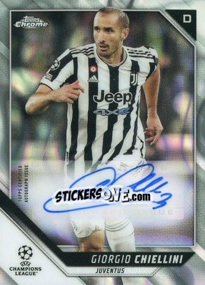 Sticker Giorgio Chiellini - UEFA Champions League Chrome 2021-2022 n. CA-GC - Topps