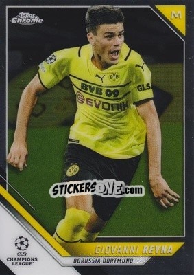 Sticker Giovanni Reyna - UEFA Champions League Chrome 2021-2022 n. 26 - Topps