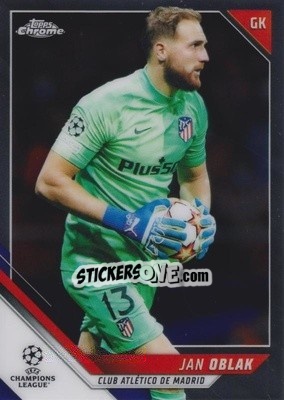 Sticker Jan Oblak - UEFA Champions League Chrome 2021-2022 n. 134 - Topps
