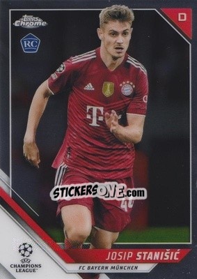 Sticker Josip Stanisic - UEFA Champions League Chrome 2021-2022 n. 64 - Topps