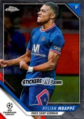 Sticker Kylian Mbappe - UEFA Champions League Chrome 2021-2022 n. 1 - Topps