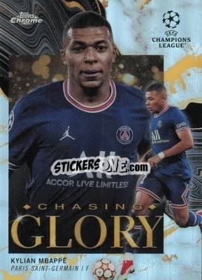 Sticker Kylian Mbappe - UEFA Champions League Chrome 2021-2022 n. CG-15 - Topps