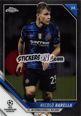Sticker Nicolo Barella - UEFA Champions League Chrome 2021-2022 n. 149 - Topps