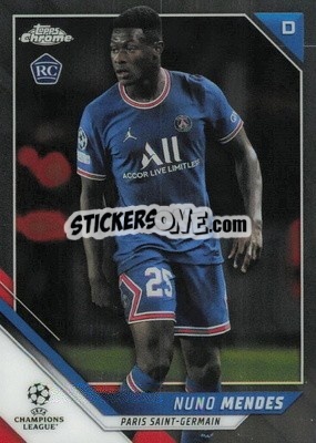 Sticker Nuno Mendes - UEFA Champions League Chrome 2021-2022 n. 22 - Topps