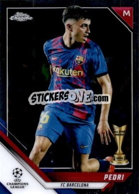 Sticker Pedri - UEFA Champions League Chrome 2021-2022 n. 89 - Topps